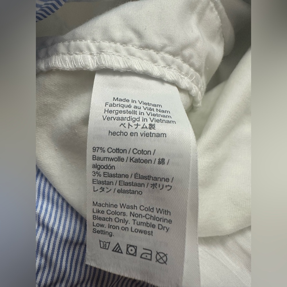 J Crew flat front White 5” inseam classic Chino shorts size 8 - Picture 5 of 6